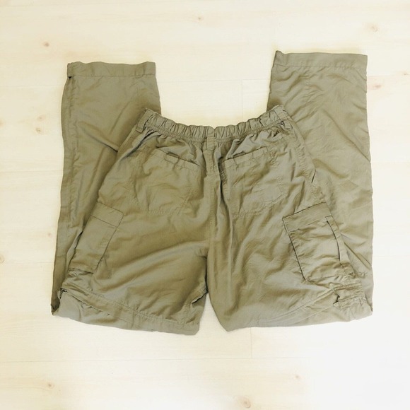 REI Womens Sz 8 Convertible Hiking Trail Nylon Khaki Pants To Shorts W/zipperEUC - Picture 7 of 12